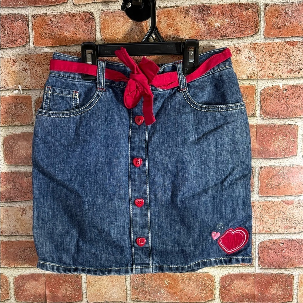 denim back to school skirt/skort size 12 Gymboree